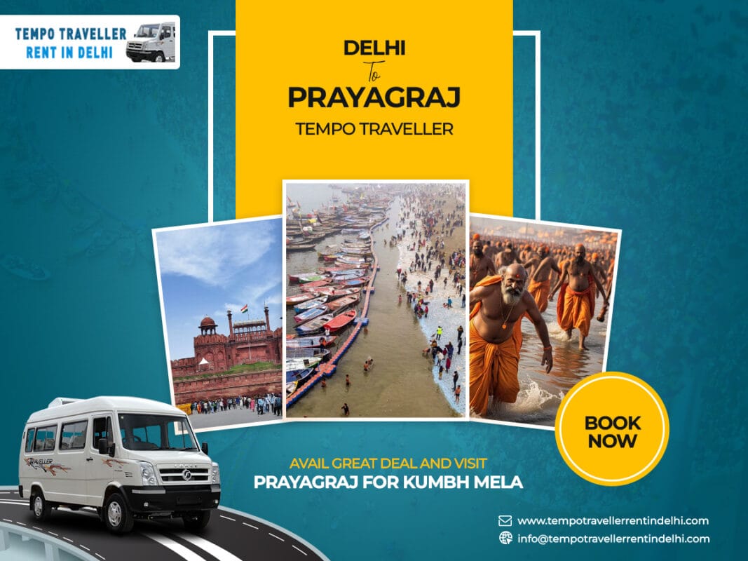 Delhi to Prayagraj tempo Traveller 